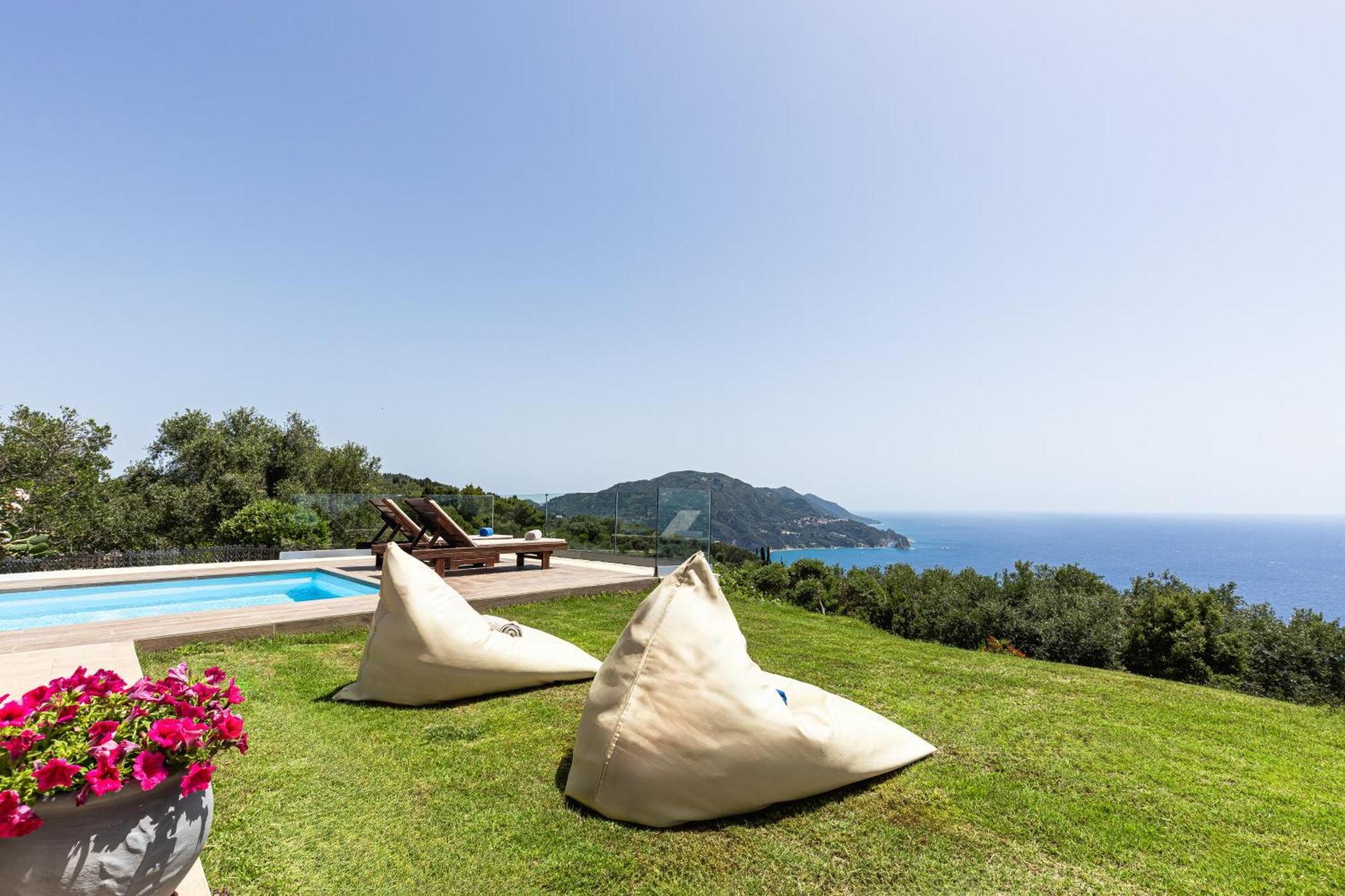 Villa Vardia-Amazing Seaviews With Heated Pool Sinarádes المظهر الخارجي الصورة