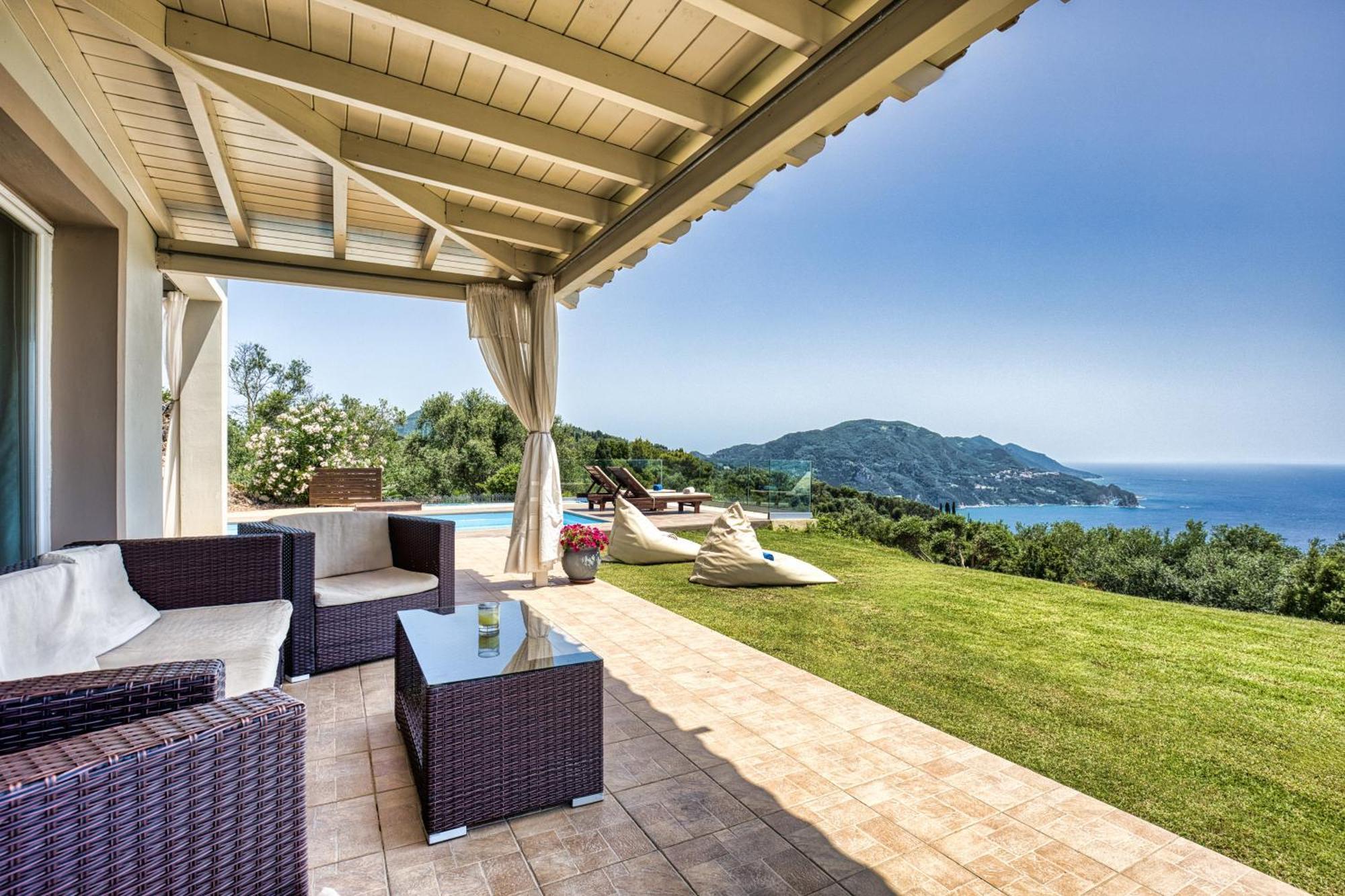 Villa Vardia-Amazing Seaviews With Heated Pool Sinarádes المظهر الخارجي الصورة